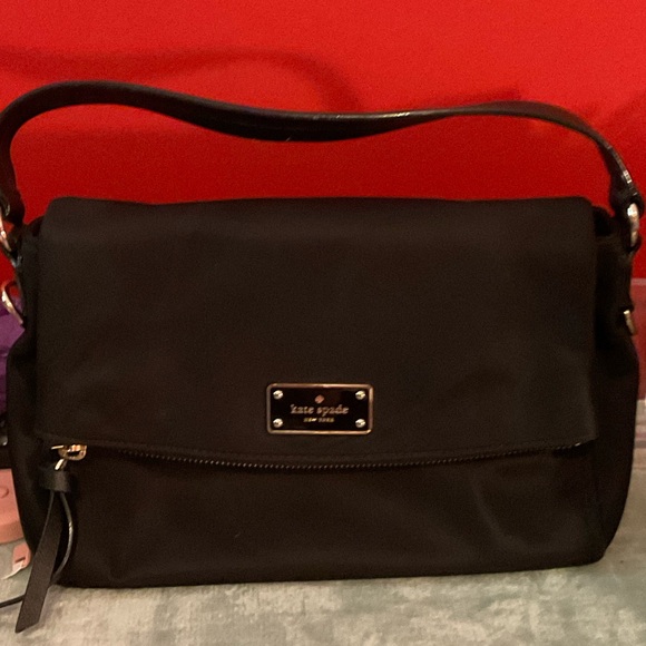 kate spade Handbags - kate spade Black Shoulder Bag with Logo Plaque